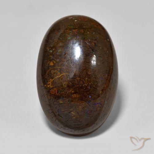23.34ct طبيعي متعدد الألوان صخر الأوبال, بيضوي, غير شفاف