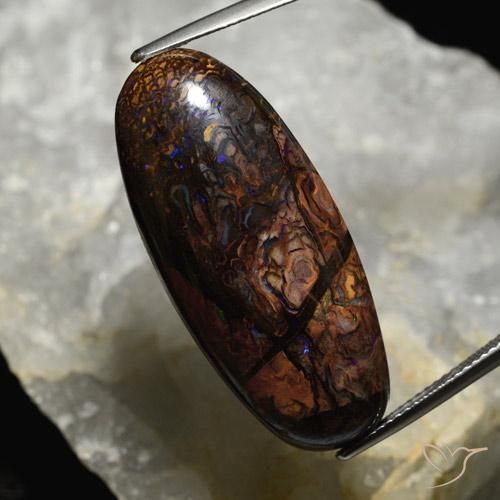 32.39ct طبيعي متعدد الألوان صخر الأوبال, بيضوي, غير شفاف