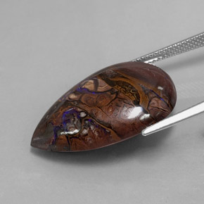 صخر الأوبال متعدد الألوان طبيعي، شكل الكمثرى، 21.51 قيراط، غير شفاف