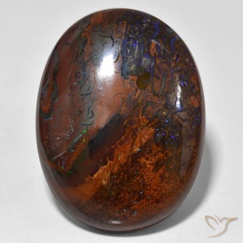 42.73ct طبيعي متعدد الألوان صخر الأوبال, بيضوي, غير شفاف