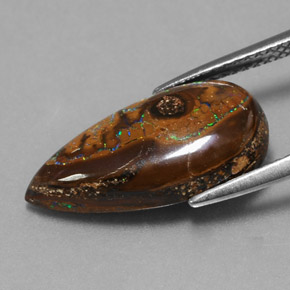 صخر الأوبال متعدد الألوان طبيعي، شكل الكمثرى، 6.34 قيراط، غير شفاف