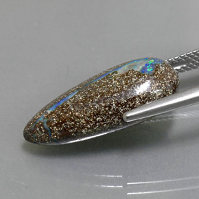 صخر الأوبال متعدد الألوان طبيعي، شكل الكمثرى، 9.27 قيراط، غير شفاف