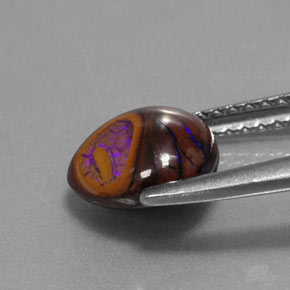 صخر الأوبال متعدد الألوان طبيعي، شكل الكمثرى، 2.05 قيراط، غير شفاف