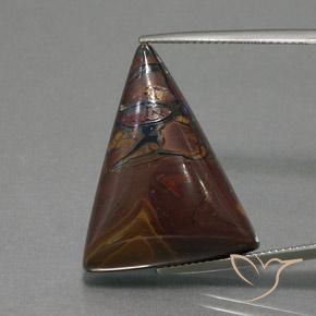 33.93ct طبيعي متعدد الألوان صخر الأوبال, مثلثى, غير شفاف