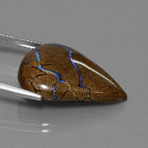 صخر الأوبال متعدد الألوان طبيعي، شكل الكمثرى، 14.12 قيراط، غير شفاف