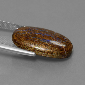 صخر الأوبال متعدد الألوان طبيعي، قصة بيضاوى، 13.05 قيراط، غير شفاف