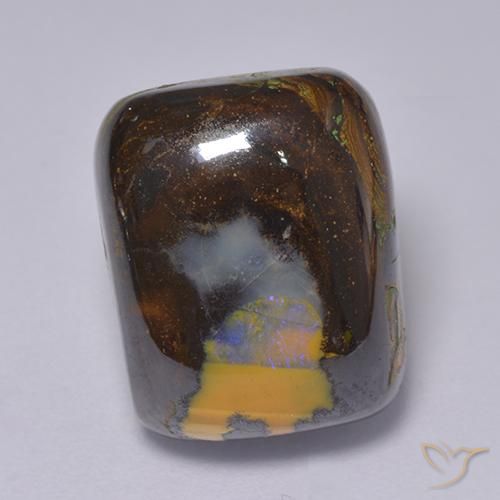 13.46ct طبيعي متعدد الألوان صخر الأوبال, وسادة, غير شفاف