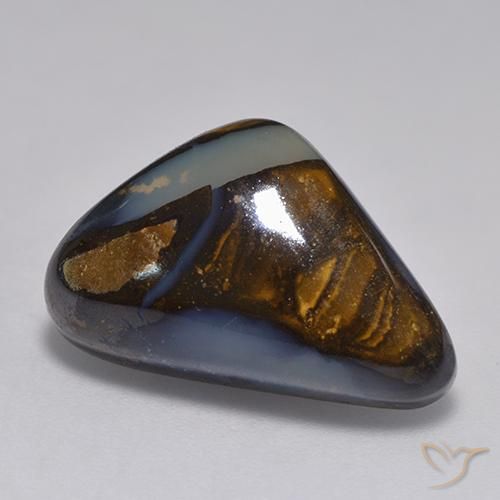 13.97ct طبيعي متعدد الألوان صخر الأوبال, مثلثى, نصف شفاف
