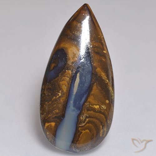 20.55ct طبيعي متعدد الألوان صخر الأوبال, شكل الكمثرى, غير شفاف