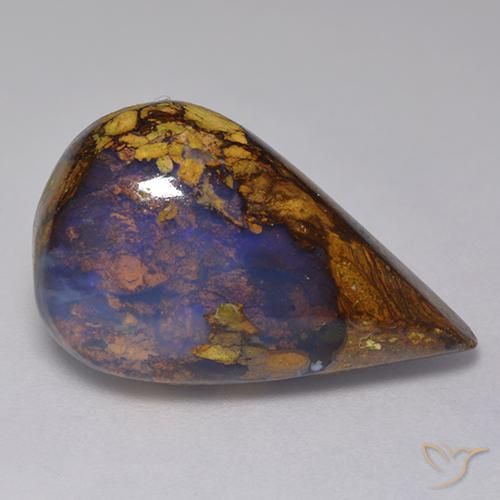 13.23ct طبيعي متعدد الألوان صخر الأوبال, شكل الكمثرى, غير شفاف
