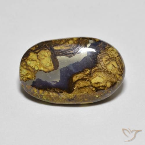 4.31ct طبيعي متعدد الألوان صخر الأوبال, بيضوي, نصف شفاف