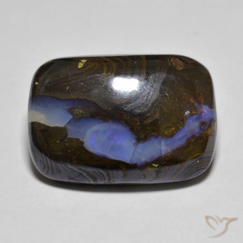13.78ct طبيعي متعدد الألوان صخر الأوبال, وسادة, نصف شفاف