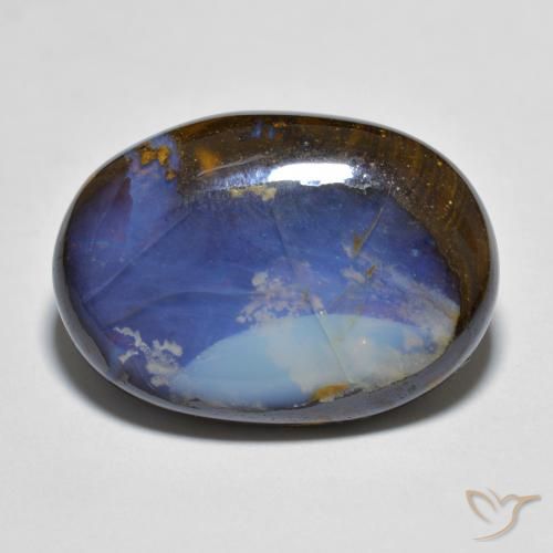 13.49ct طبيعي متعدد الألوان صخر الأوبال, بيضوي, غير شفاف