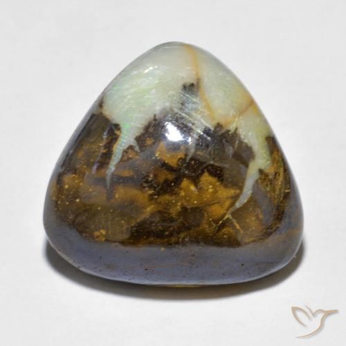 12.73ct طبيعي متعدد الألوان صخر الأوبال, مثلثى, غير شفاف