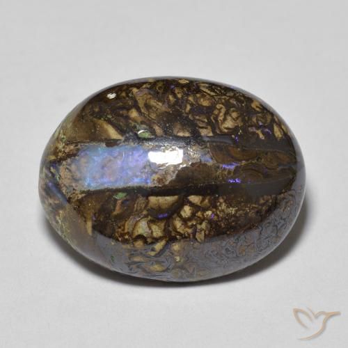7.69ct طبيعي متعدد الألوان صخر الأوبال, بيضوي, غير شفاف
