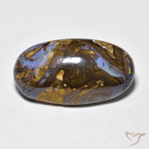 9.86ct طبيعي متعدد الألوان صخر الأوبال, بيضوي, غير شفاف