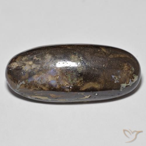 22.64ct طبيعي متعدد الألوان صخر الأوبال, بيضوي, غير شفاف