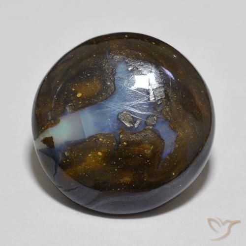 11.65ct طبيعي متعدد الألوان صخر الأوبال, دائري, غير شفاف