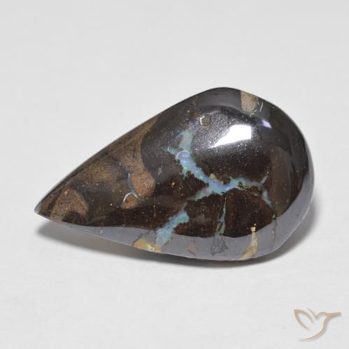 6.10ct طبيعي متعدد الألوان صخر الأوبال, شكل الكمثرى, غير شفاف