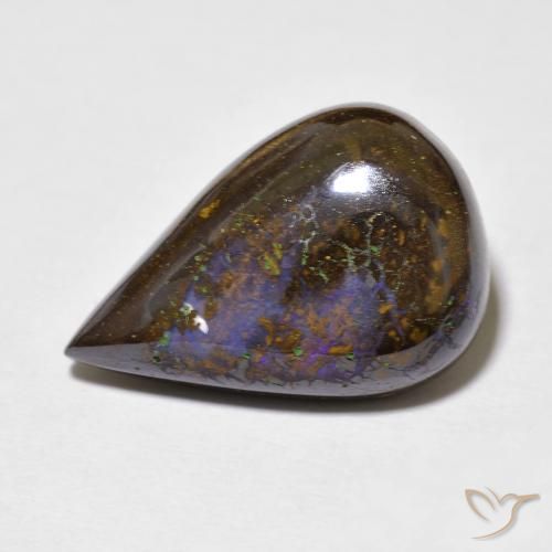 9.46ct طبيعي متعدد الألوان صخر الأوبال, شكل الكمثرى, غير شفاف