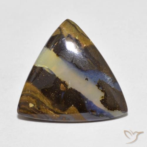 5.28ct طبيعي متعدد الألوان صخر الأوبال, مثلثى, نصف شفاف
