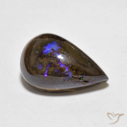 7.30ct طبيعي متعدد الألوان صخر الأوبال, شكل الكمثرى, غير شفاف