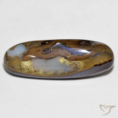 12.07ct طبيعي متعدد الألوان صخر الأوبال, بيضوي, غير شفاف