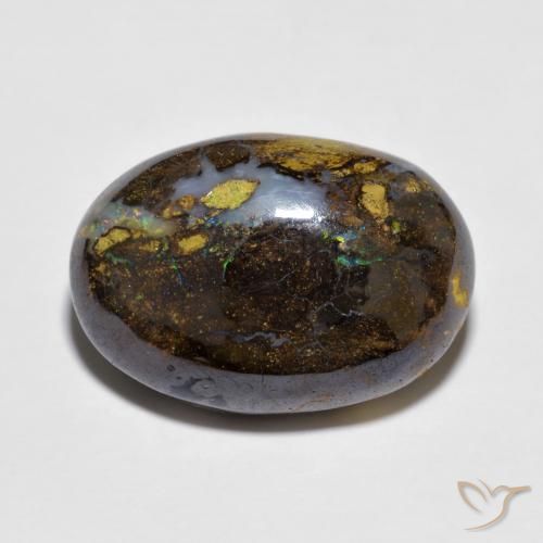 11.57ct طبيعي متعدد الألوان صخر الأوبال, بيضوي, غير شفاف