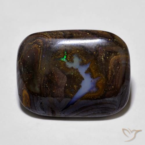 16.52ct طبيعي متعدد الألوان صخر الأوبال, وسادة, غير شفاف