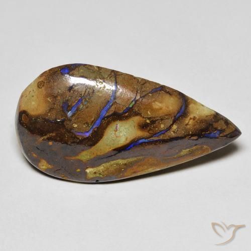 11.51ct طبيعي متعدد الألوان صخر الأوبال, شكل الكمثرى, غير شفاف