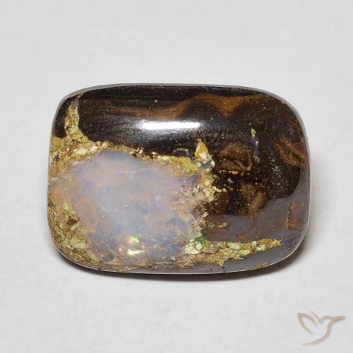 5.41ct طبيعي متعدد الألوان صخر الأوبال, وسادة, غير شفاف