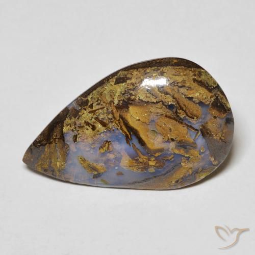 9.98ct طبيعي متعدد الألوان صخر الأوبال, شكل الكمثرى, غير شفاف