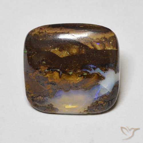 7.13ct طبيعي متعدد الألوان صخر الأوبال, وسادة, شفاف