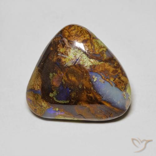6.17ct طبيعي متعدد الألوان صخر الأوبال, مثلثى, غير شفاف