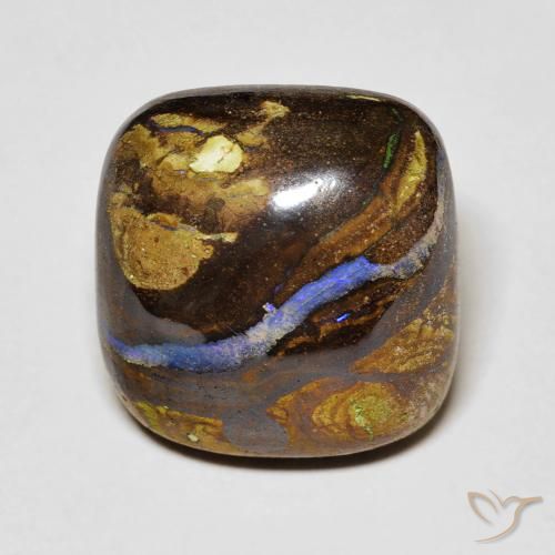 12.62ct طبيعي متعدد الألوان صخر الأوبال, وسادة, غير شفاف
