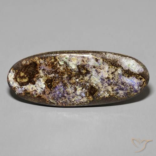 24.71ct طبيعي متعدد الألوان صخر الأوبال, بيضوي, غير شفاف