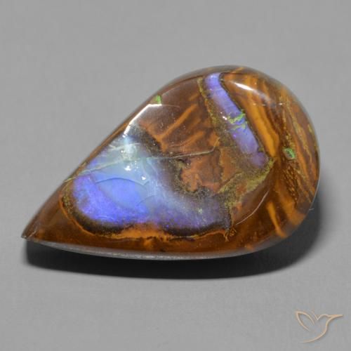 17.20ct طبيعي متعدد الألوان صخر الأوبال, شكل الكمثرى, غير شفاف