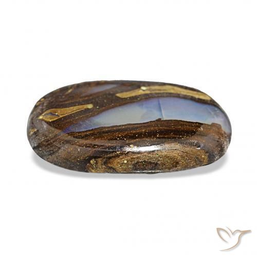 صخر الأوبال متعدد الألوان طبيعي، بيضوي، 6.73 قيراط، غير شفاف