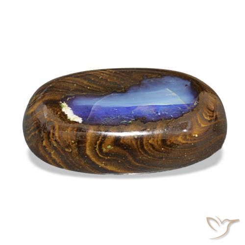 صخر الأوبال متعدد الألوان طبيعي، بيضوي، 15.36 قيراط، غير شفاف