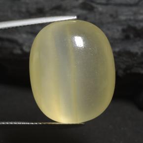 الكالسيت لون كريمى طبيعي، قطع وسادة، 43.30 قيراط، نصف شفاف