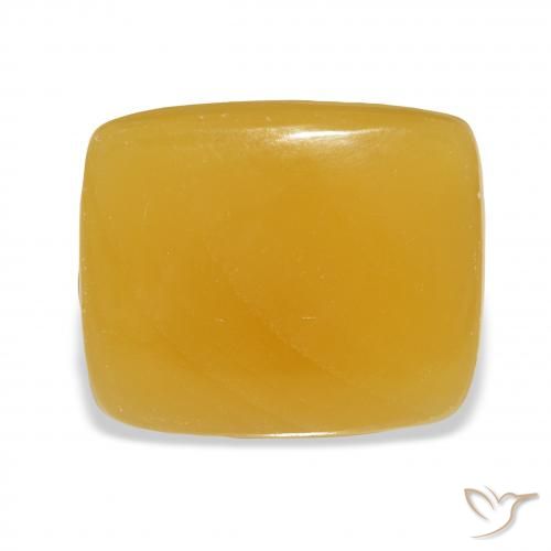25.55ct طبيعي برتقالى-ذهبى الكالسيت, وسادة, نصف شفاف, Photo A