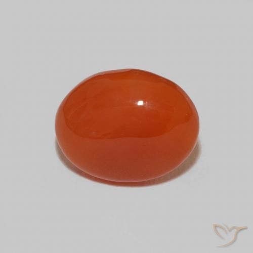 2.28ct طبيعي برتقالى دافئ كارنيليان, بيضوي, غير شفاف, Photo A