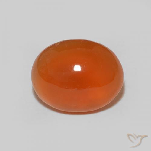 2.48ct طبيعي برتقالى كثيف كارنيليان, بيضوي, غير شفاف, Photo A