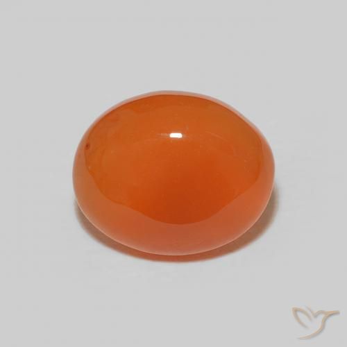 2.74ct طبيعي برتقالى كثيف كارنيليان, بيضوي, غير شفاف, Photo A