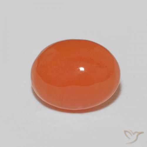2.58ct طبيعي برتقالى محمر كارنيليان, بيضوي, غير شفاف, Photo A