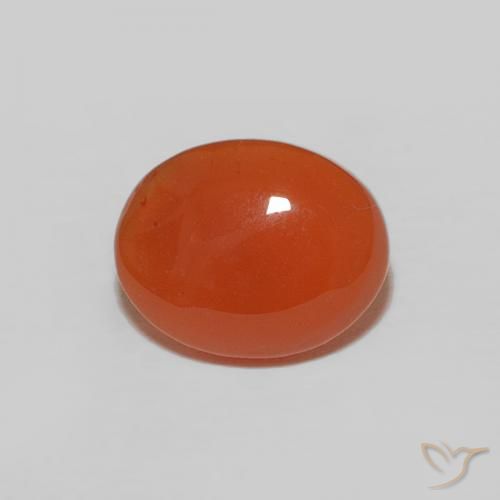1.72ct طبيعي برتقالى نارى كارنيليان, بيضوي, غير شفاف, Photo A