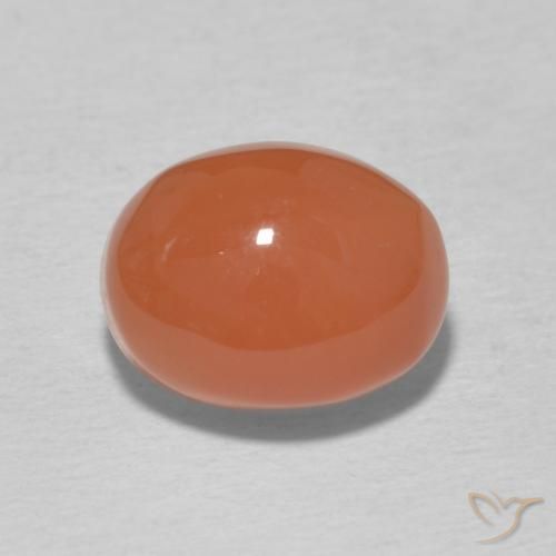 3.63ct طبيعي برتقالى متوسط كارنيليان, بيضوي, غير شفاف, Photo A