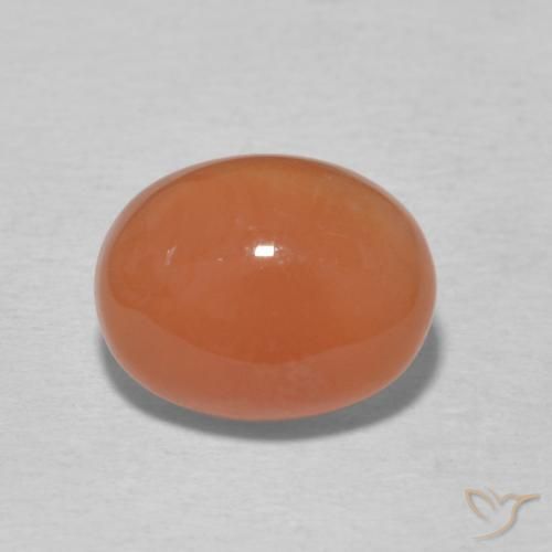 2.95ct طبيعي برتقالي فاتح كارنيليان, بيضوي, غير شفاف