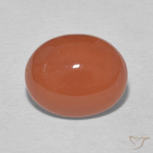 3.15ct طبيعي برتقالى متوسط كارنيليان, بيضوي, غير شفاف, Photo A
