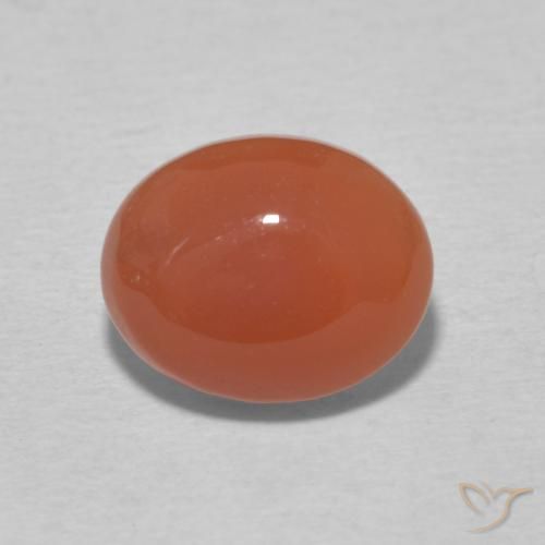 2.66ct طبيعي برتقالى متوسط كارنيليان, بيضوي, غير شفاف, Photo A